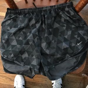 Black and Grey Nike Running Shorts